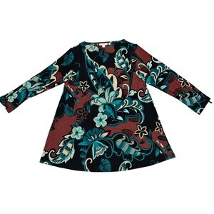 Chico's Women's Floral Long Sleeve Top Size 1 M
